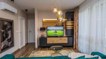 Apartment (Two Bedroom Apartment) | Living room | 32-inch flat-screen TV with satellite channels
