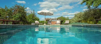 Private Somerset estate: pool, cottage, stable building, sauna & river access