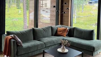 Villa, 4 Bedrooms, Sauna | Living area | 55-inch Smart TV with cable channels