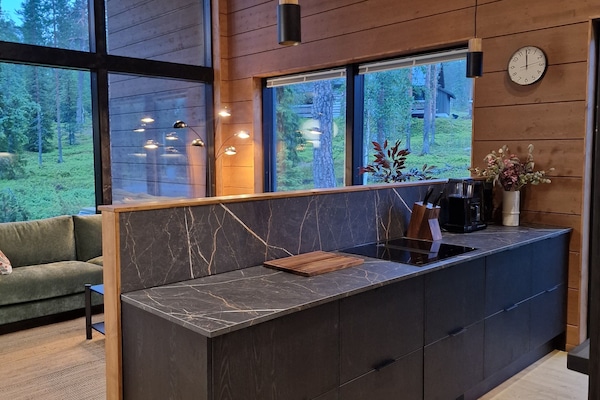 Villa, 4 Bedrooms, Sauna | Private kitchen | Coffee/tea maker, full-size fridge, microwave, stovetop