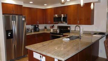 Condo, 2 Bedrooms | Private kitchen | Coffee/tea maker, fridge, oven, toaster