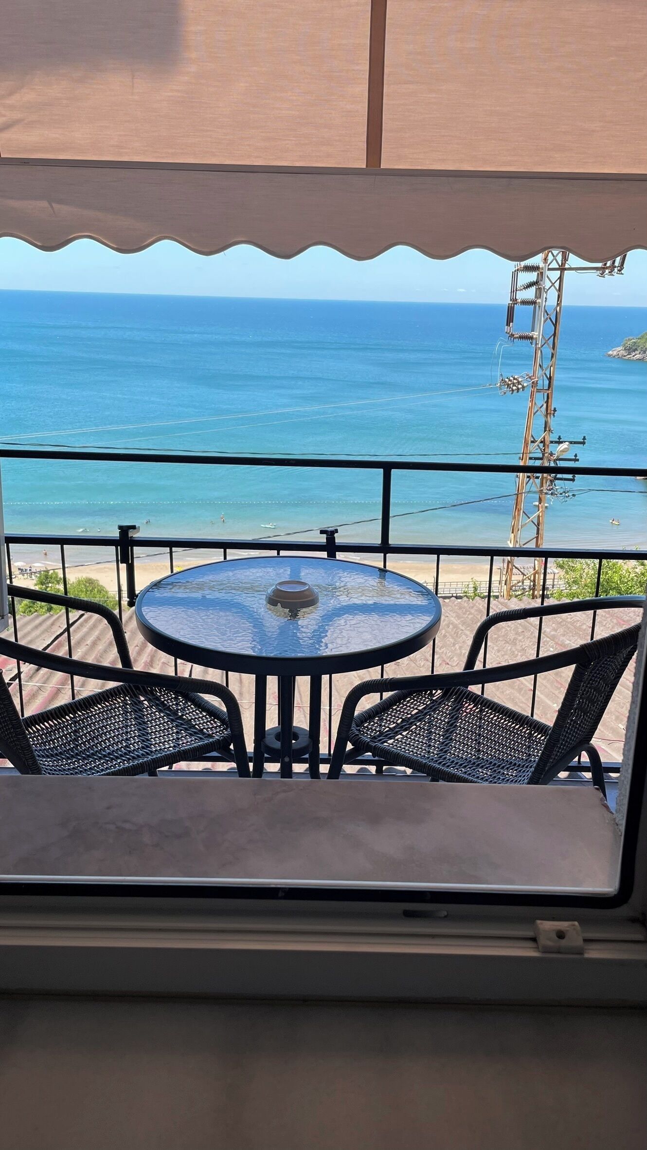 Kamar Klasik, balkon, pemandangan laut | Teras/patio