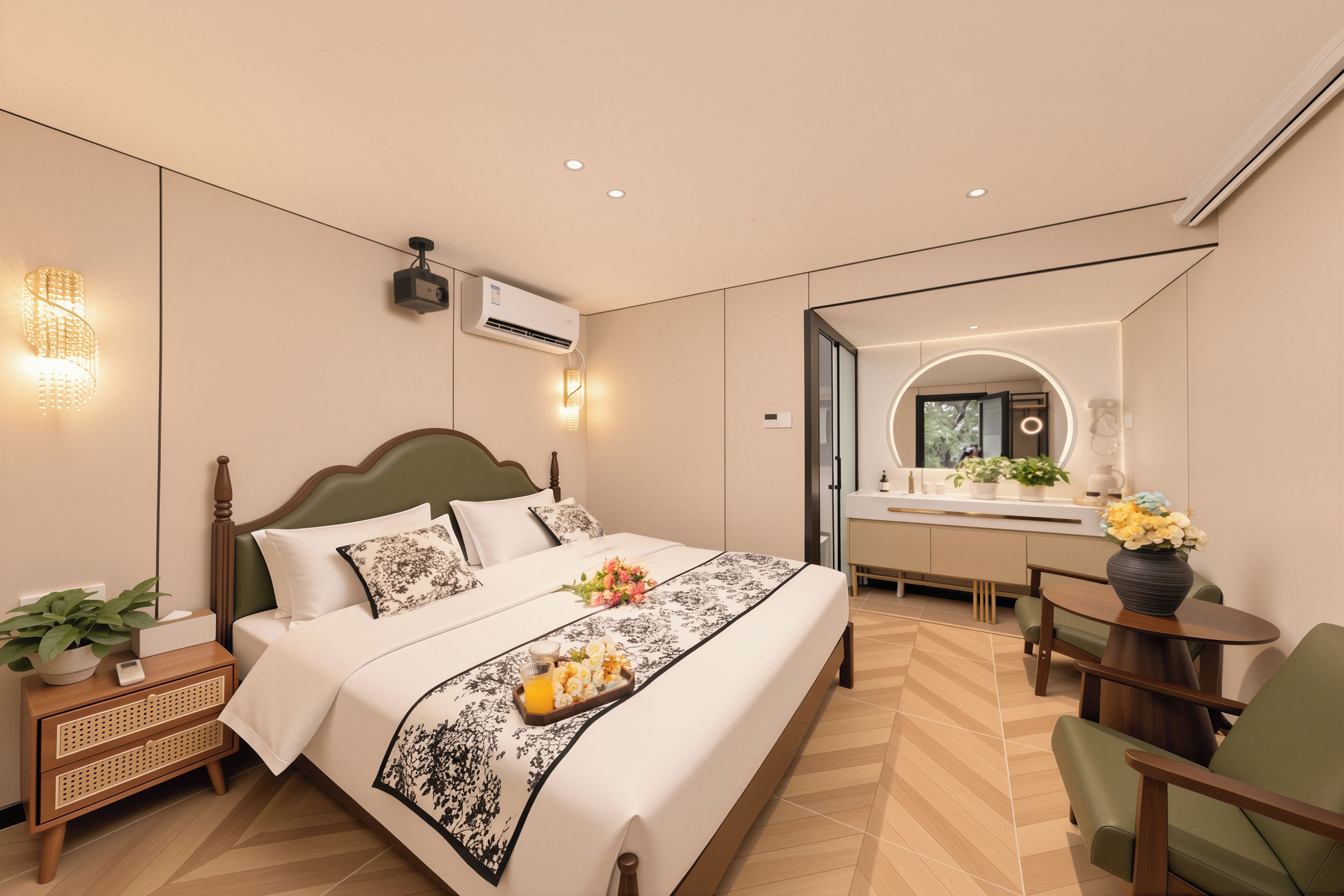 Deluxe Double Room, Non Smoking, Courtyard View | Down comforters, laptop workspace, blackout drapes
