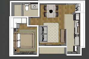 Apartment | Floor plan - PARQUE PRADO IMÓVEIS  (Campinas)