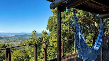 Cabana, 2 quartos, ar-condicionado, vista para a montanha | Terraço/pátio