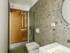 Camera, patio, vista mare | Bagno