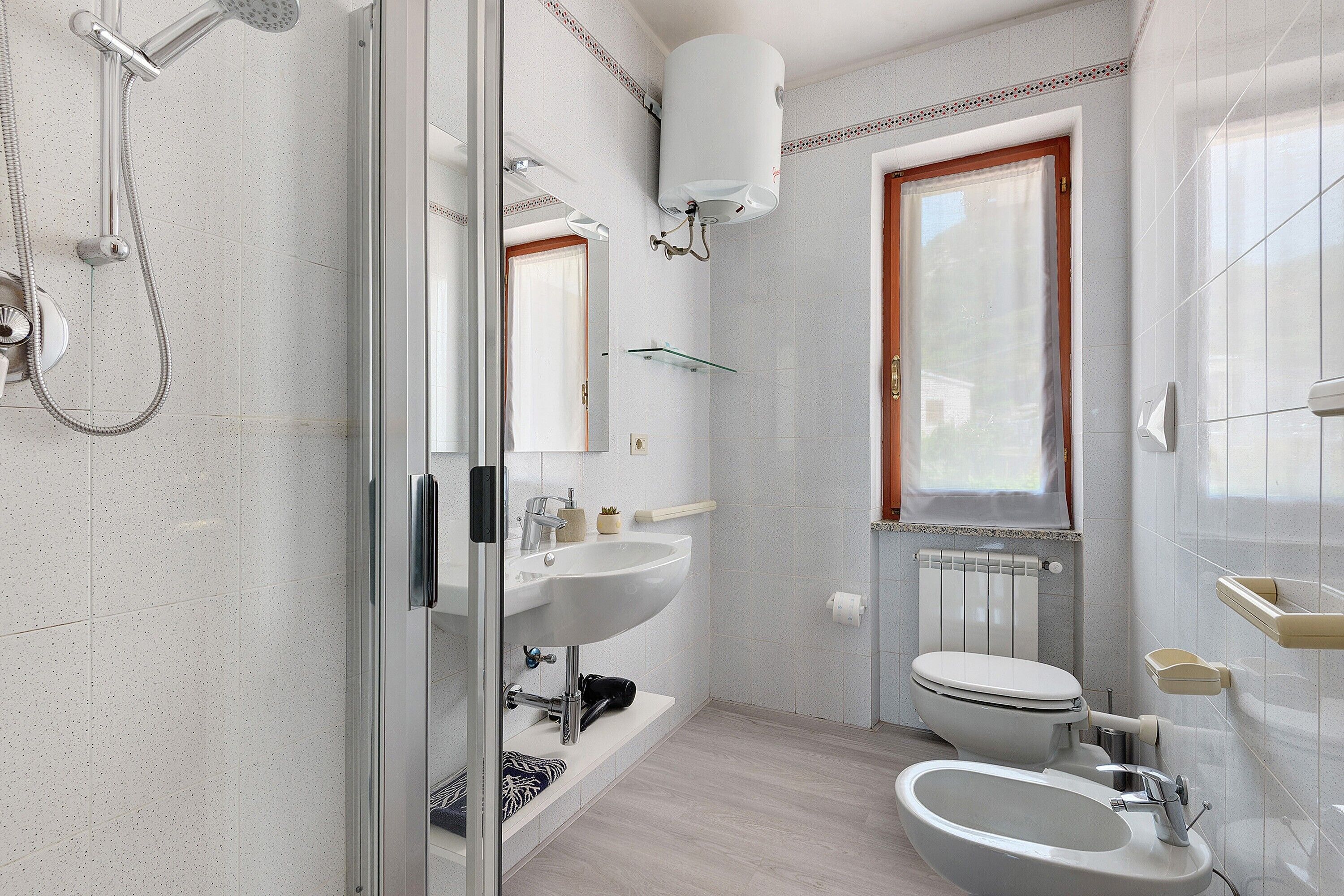 Shower, hair dryer