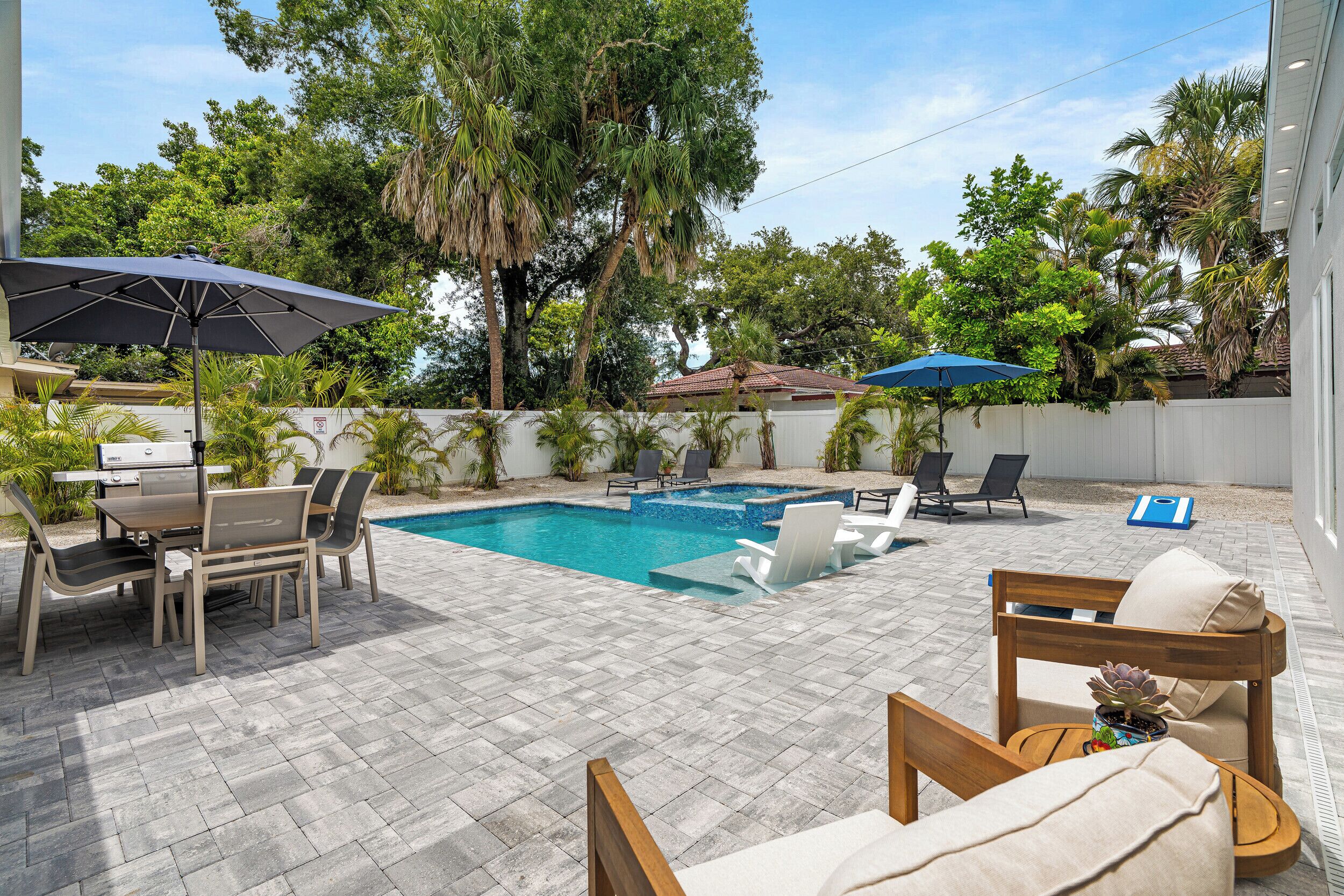 A heated pool
