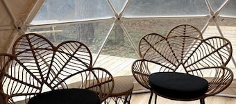 Dome Tent Retreat with Private Wood-Fired Hot Tub in Branchville, South Carolina