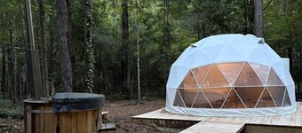 Dome Tent Retreat with Private Wood-Fired Hot Tub in Branchville, South Carolina