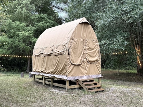Canvas Cabin with Camp Grill and Cozy Outdoor Retreat in Branchville, South Carolina