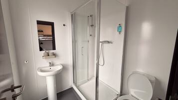 Towels, soap, shampoo, toilet paper
