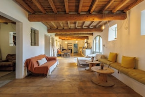 Living area - Charming, authentic farmhouse in the Camargue with a swim spa and pool (Arles)