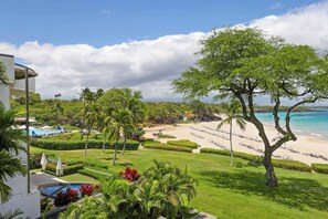 A resort with a pool, beach, and lush greenery. - Hapuna Beach Residences B31 Three Bedroom (Kamuela)