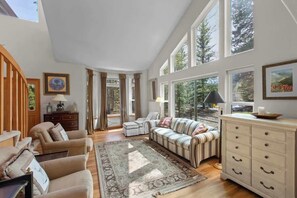 TV, fireplace, offices