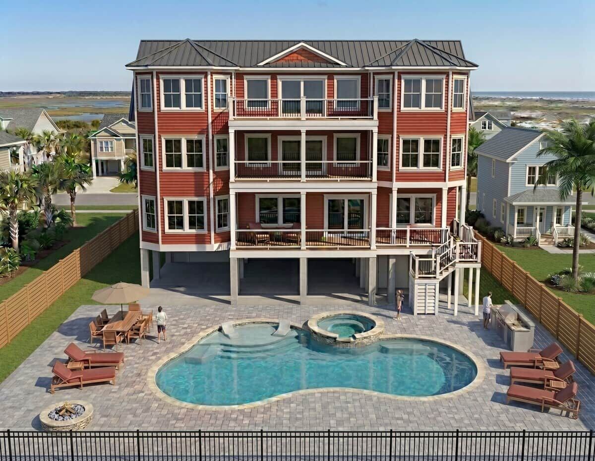 Outdoor pool, a heated pool