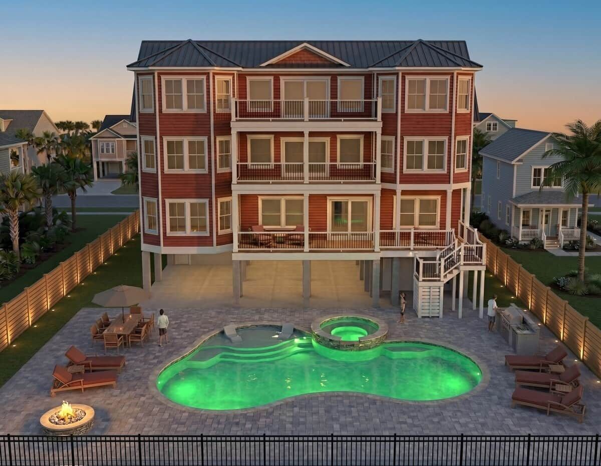 Outdoor pool, a heated pool