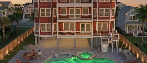 Outdoor pool, a heated pool