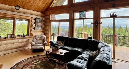 Scenic Rangeley Log Home with 3+ Private Acres, 3,200+sf, Views & Lake Access!!