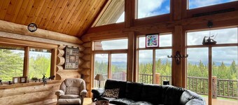 Scenic Rangeley Log Home with 3+ Private Acres, 3,200+sf, Views & Lake Access!!