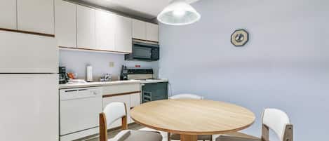 This suite has a full kitchen