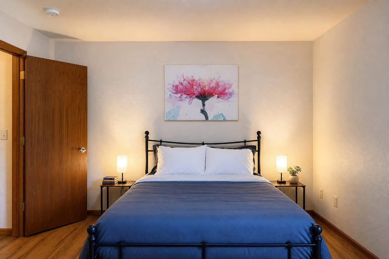 Iron/ironing board, WiFi, bed sheets