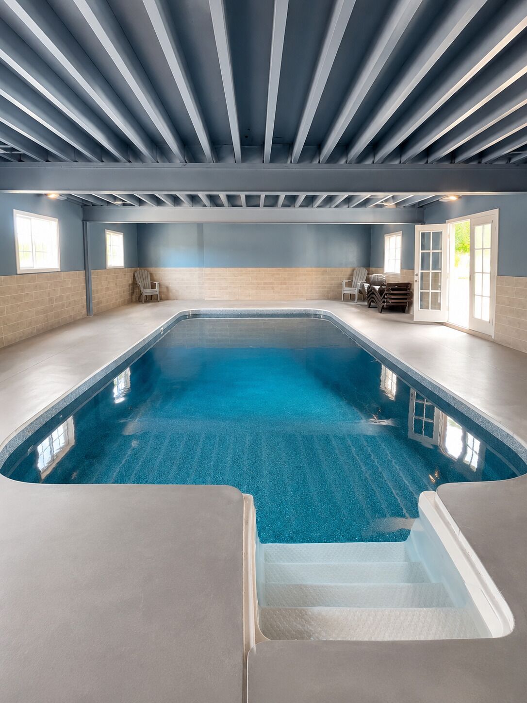 A heated pool