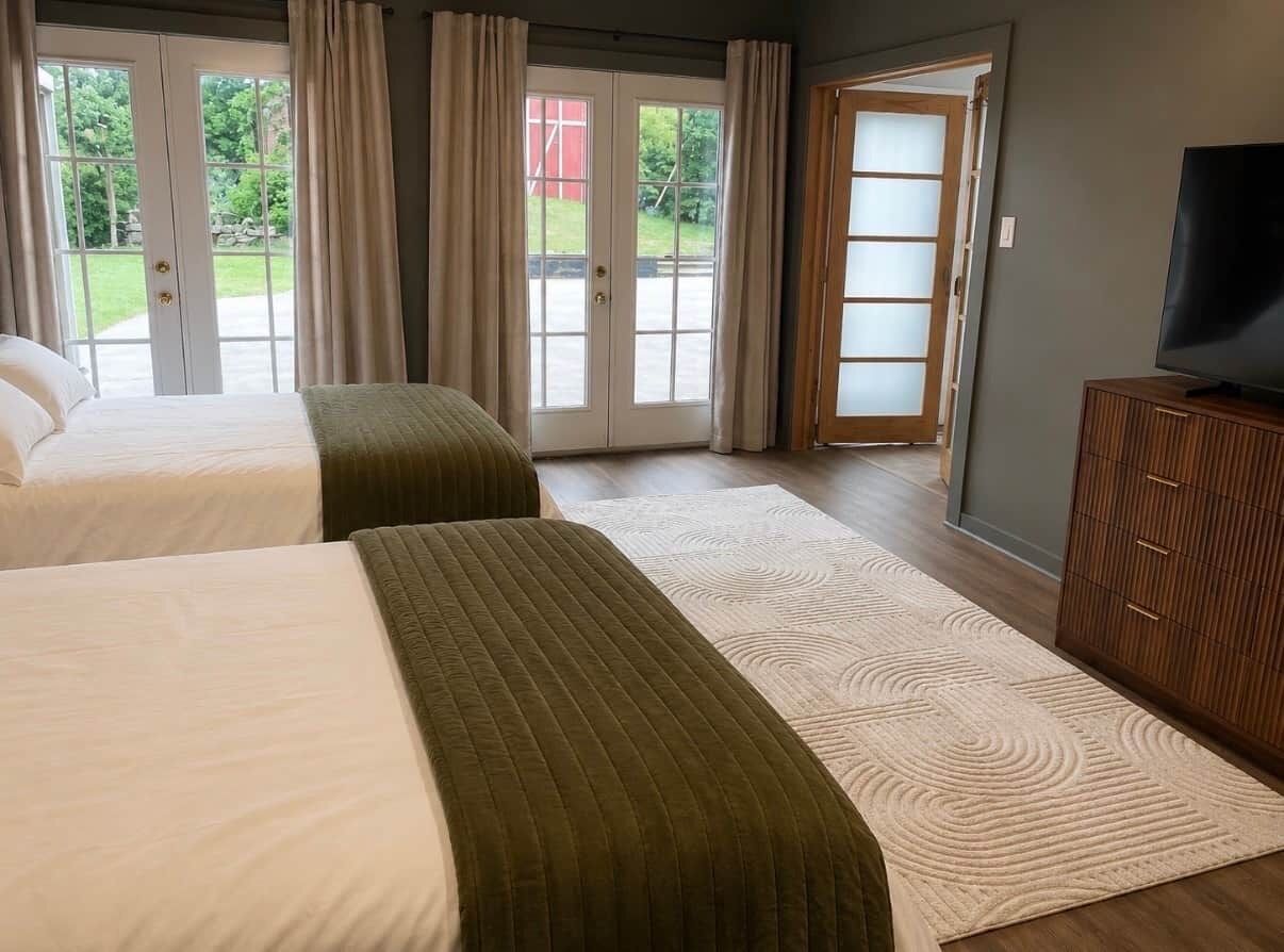 7 habitaciones, tabla de planchar con plancha y wifi gratis 