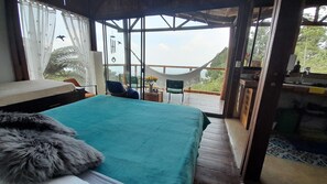 舒适小屋, 阳台, 山景