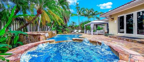 Outdoor pool, a heated pool