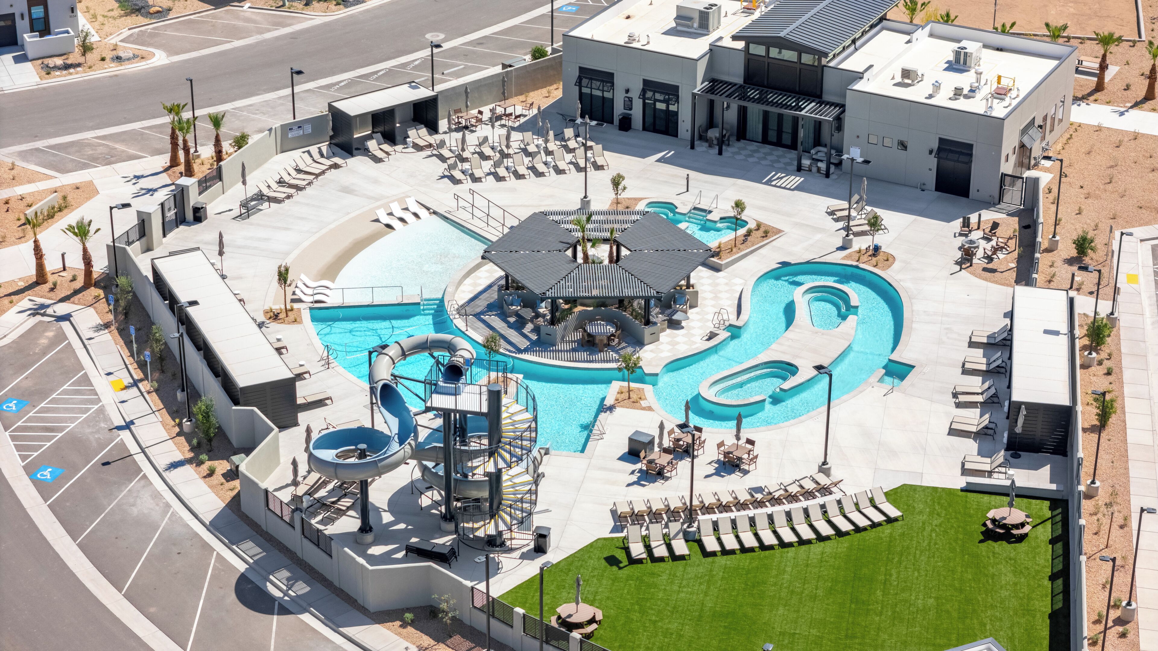 A heated pool