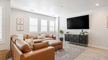 Smart TV, chimenea, videojuegos y libros