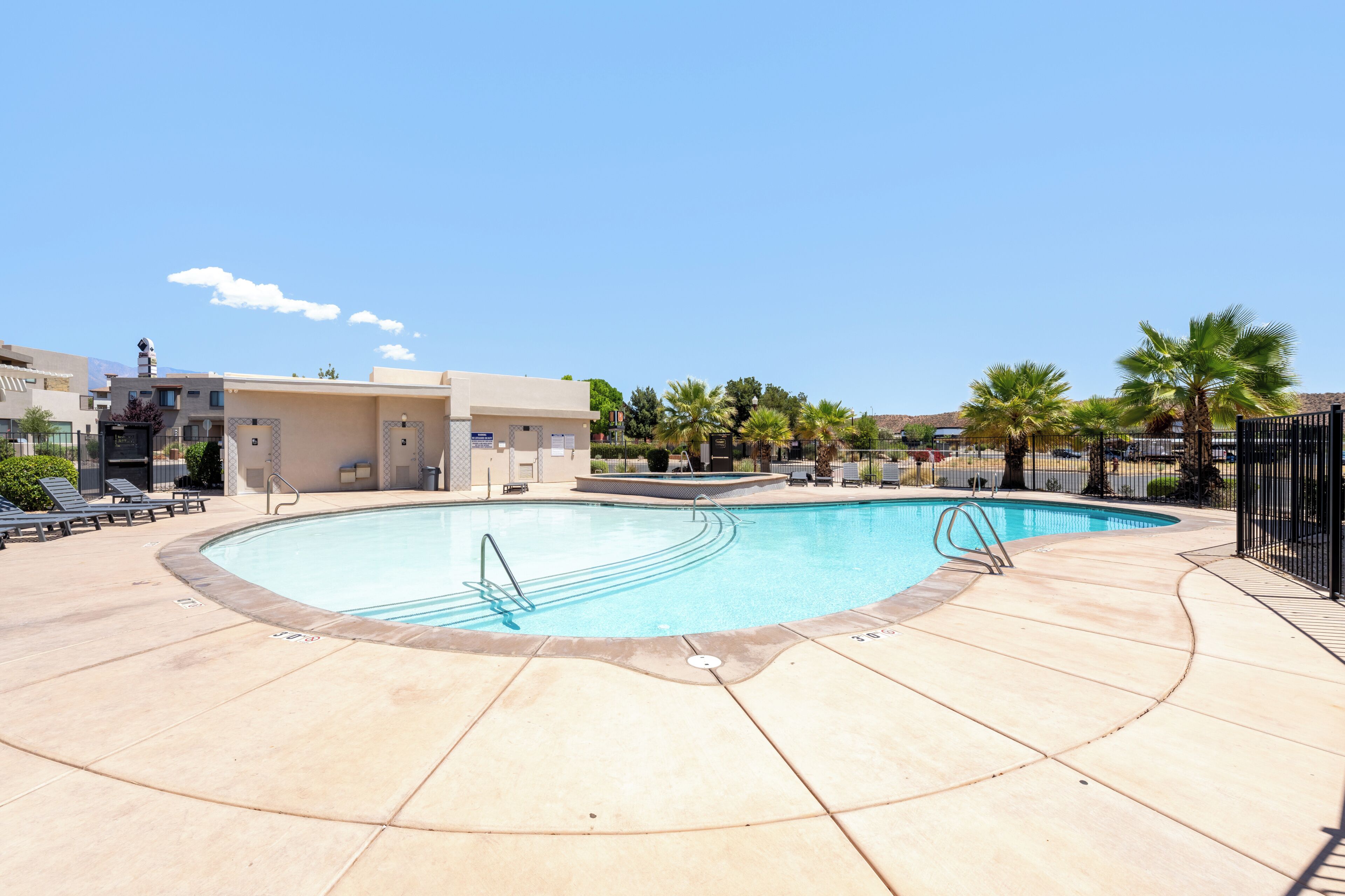 A heated pool