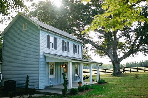 Peony Place flower farm and renovated farmhouse in Virginia horse country.