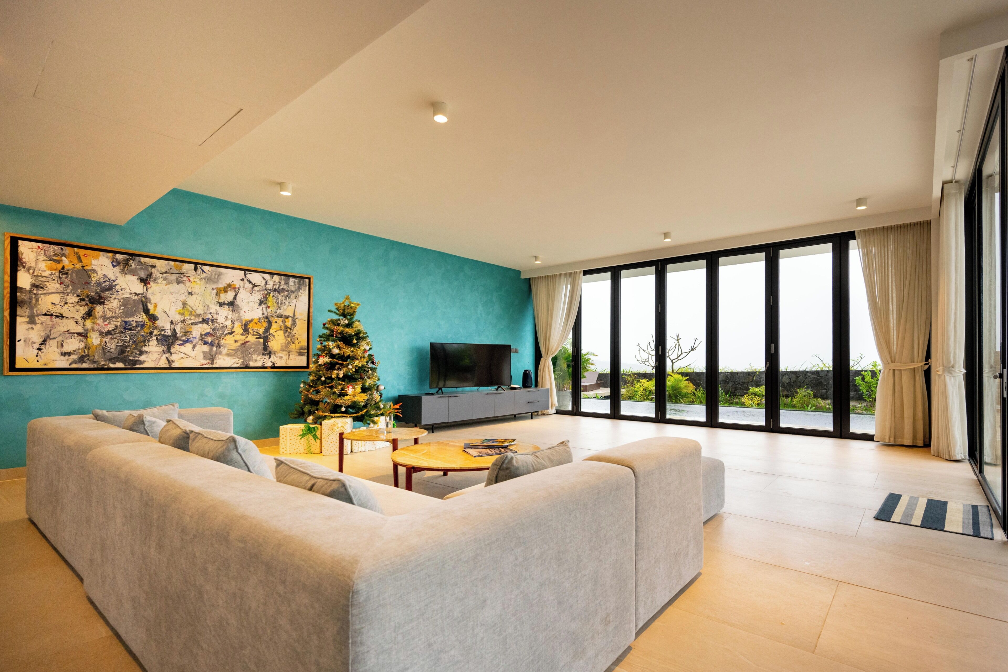 Villa, 4 Bedrooms, Private Pool, Sea View | Living area | 30-inch Smart TV with digital channels, Netflix, streaming services