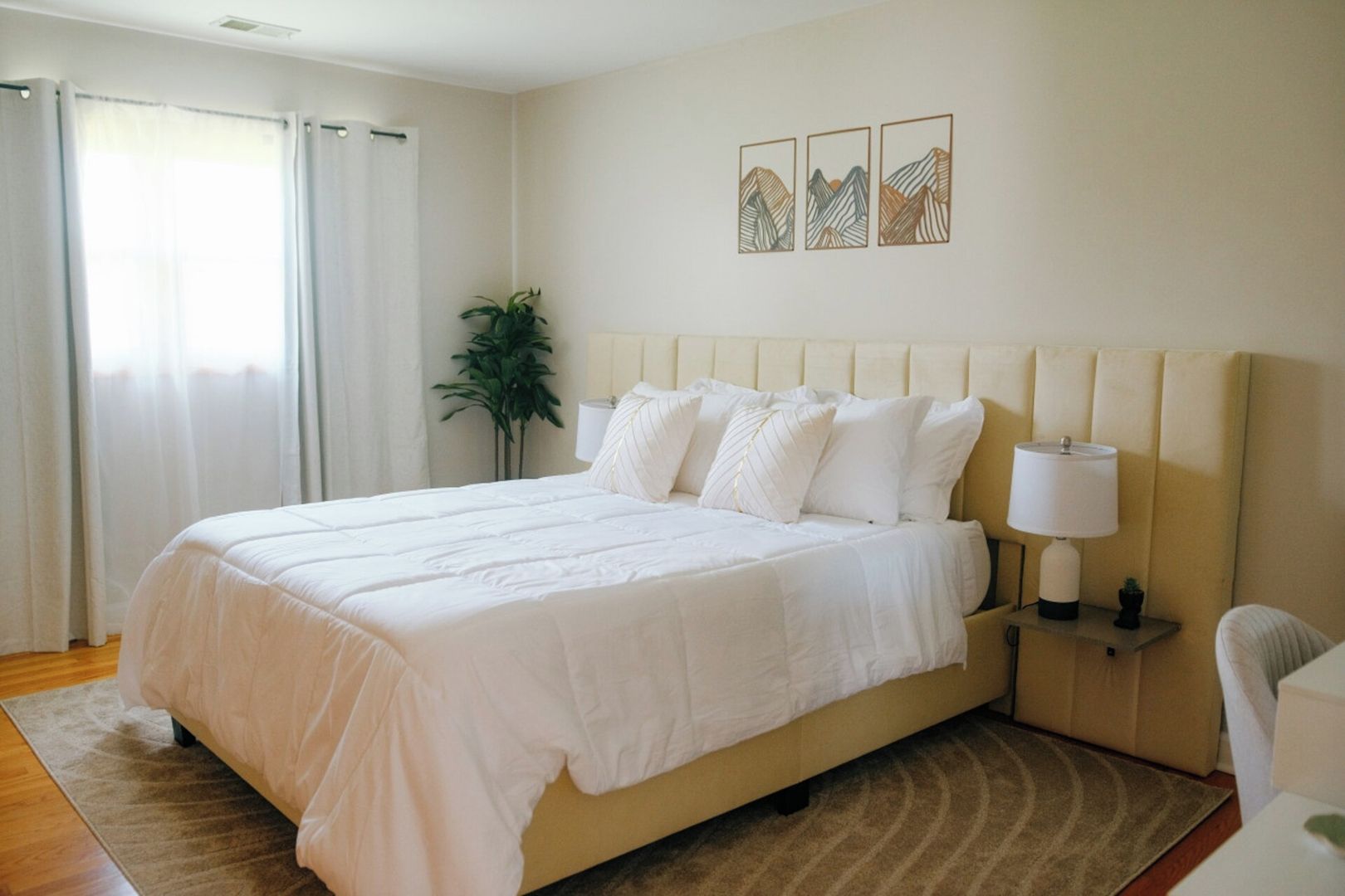 [Master Bedroom #1] ~ Room darkening shades, Closet, Extra pillows and blankets upon request