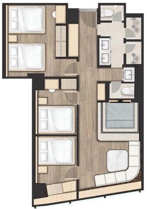 Grand Spa Suite - Plaza View | Pelan lantai