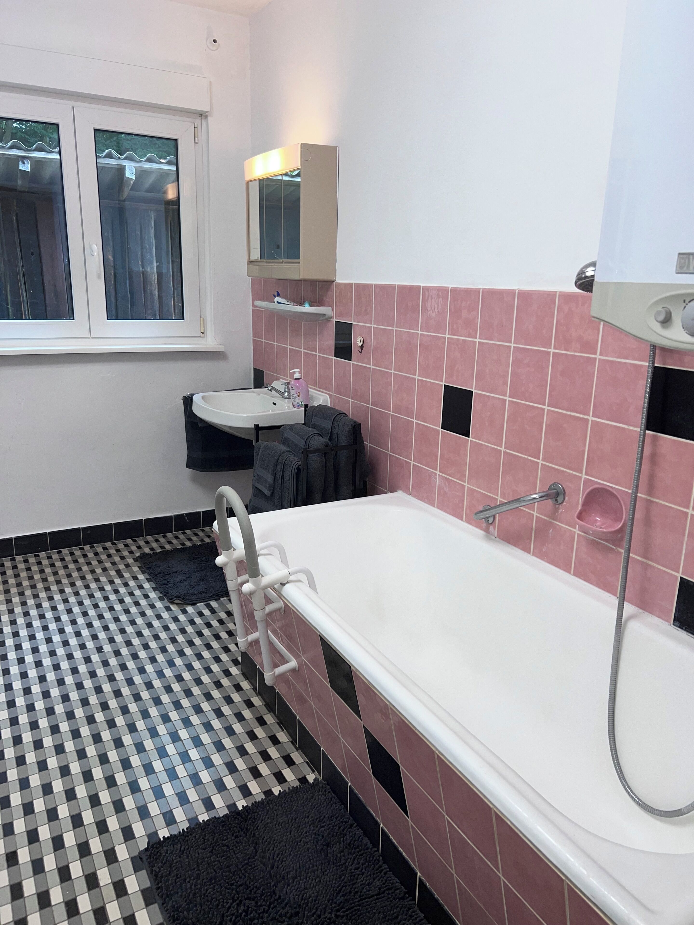 Haartrockner, Bidet, Handtücher, Seife