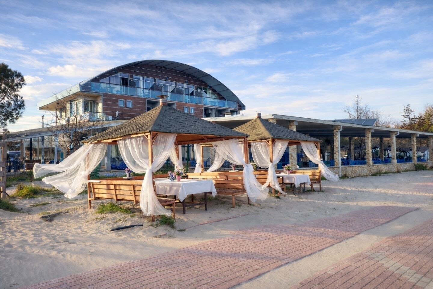 Double or Twin Room, Sea View | Outdoor dining