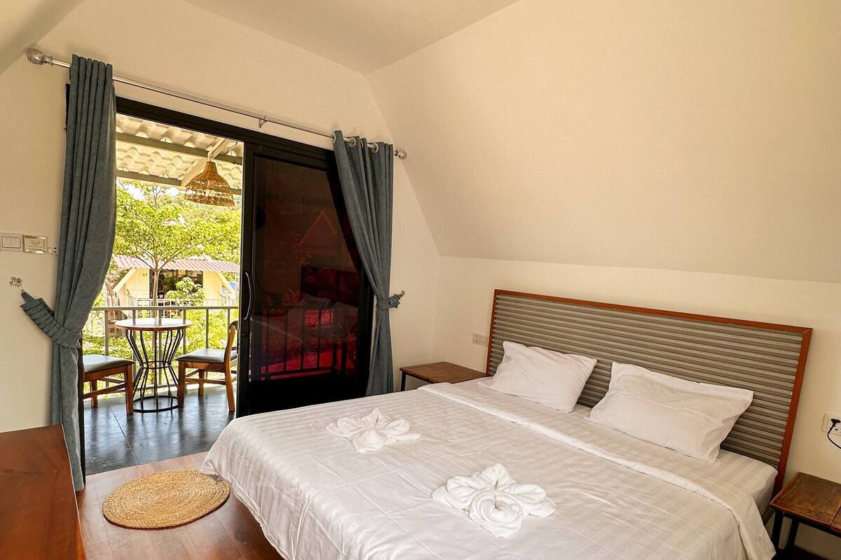 Kamar Double Klasik, balkon, pemandangan laut