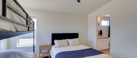 Desk, iron/ironing board, internet, bed sheets