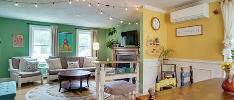 TV, books, video library