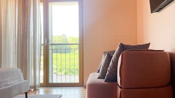 Dreibettzimmer, Blick auf den Weinberg