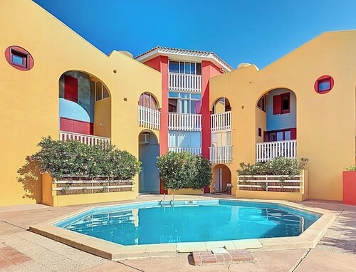 Les couleurs catalans: beach 3 min,pool, air condition, terrace, outdoor kitchen