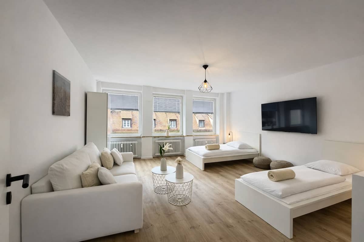 Departamento, 3 habitaciones | Tabla de planchar con plancha, wifi gratis y ropa de cama