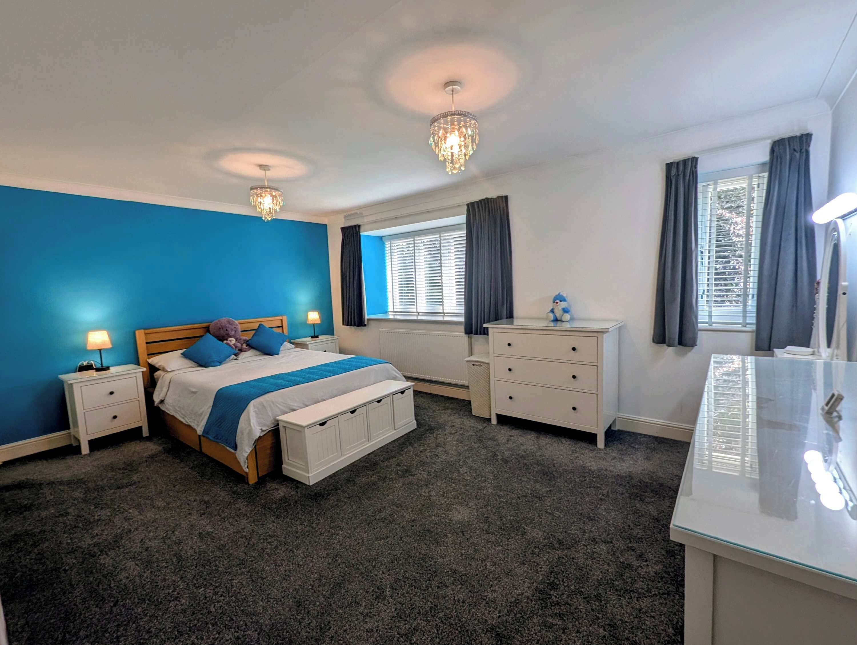 5 bedrooms, iron/ironing board, travel cot, Internet