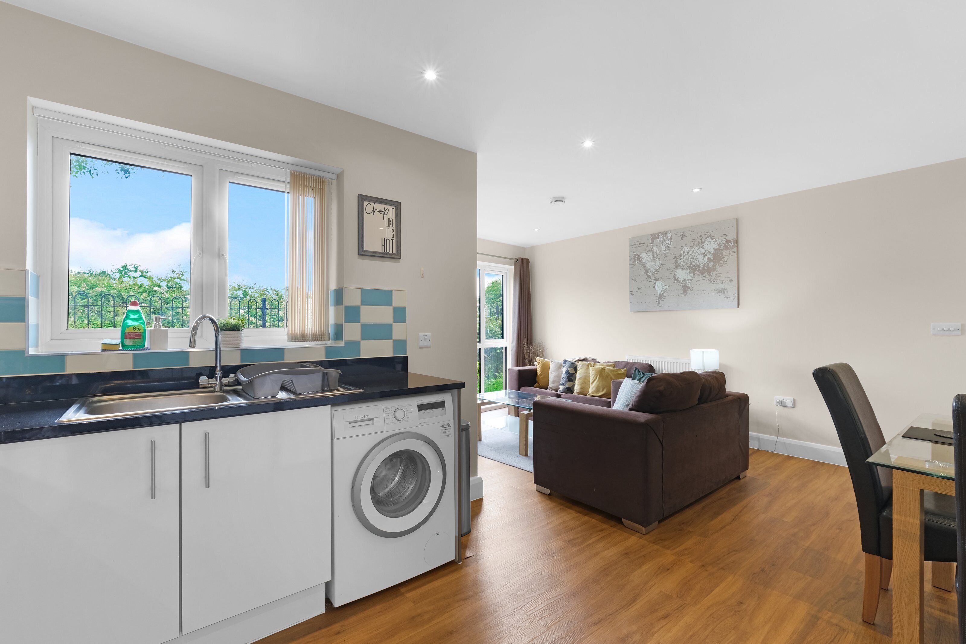 Family Apartment, Balcony | Living area | 42-inch Smart TV with digital channels, Netflix, streaming services