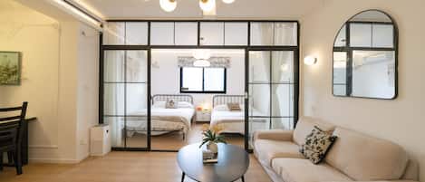 Penthouse Panoramique, 3 chambres, cuisine, vue ville | Coin séjour