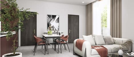Premier King Suite City View | Living area | Printers