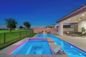 Outdoor pool, a heated pool - Golf Getaway Pool, Spa, Arcades, BBQ, PGA West! (La Quinta)